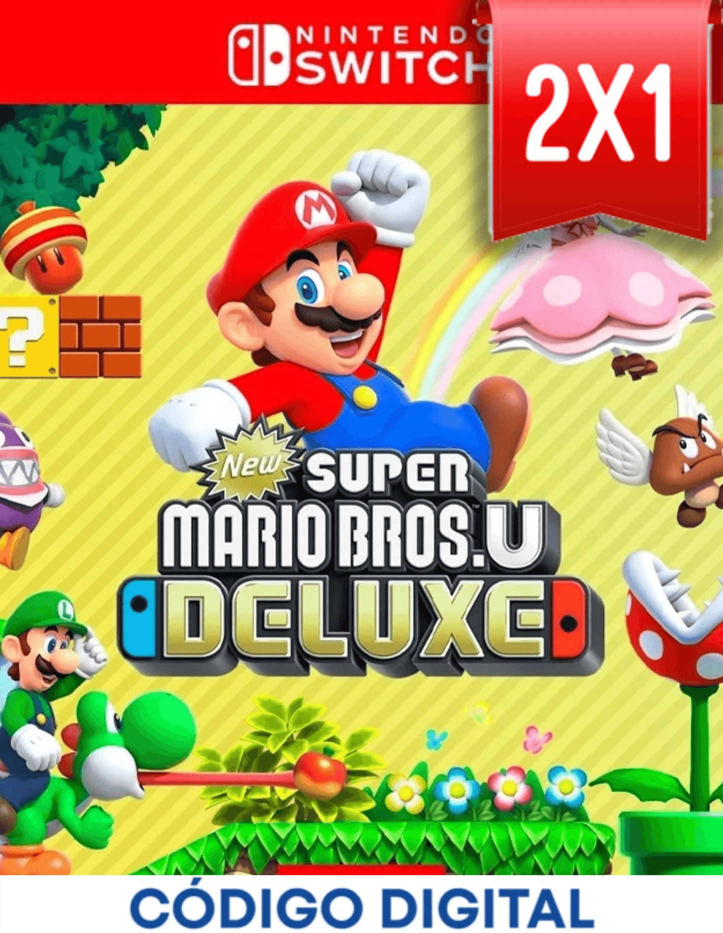 Super Mario Bros U Deluxe Switch [Codigo Digital]