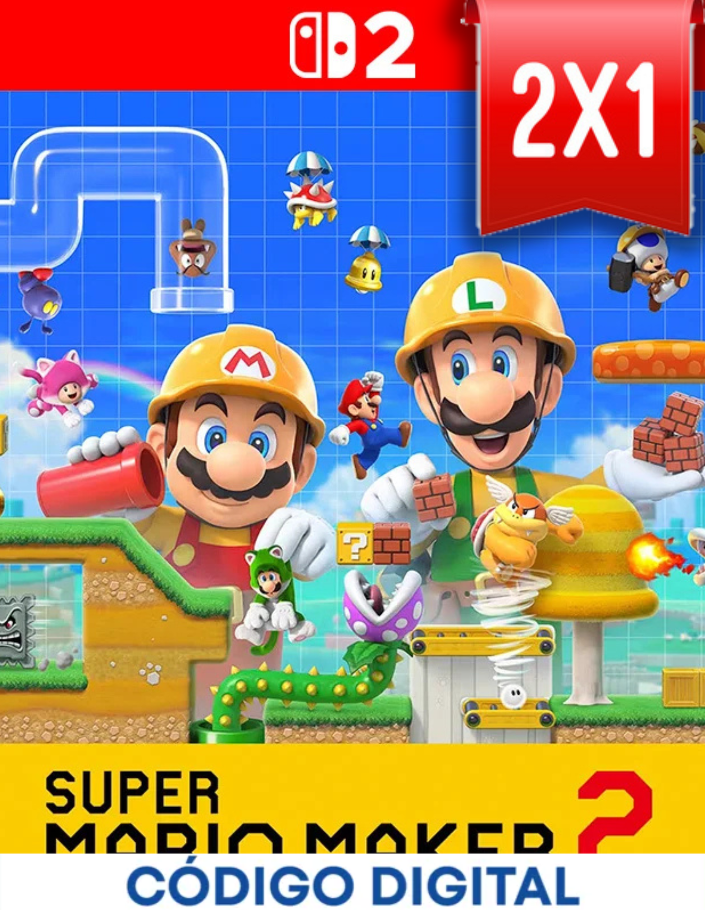 Super Mario Maker 2 Switch 2 [Codigo Digital]