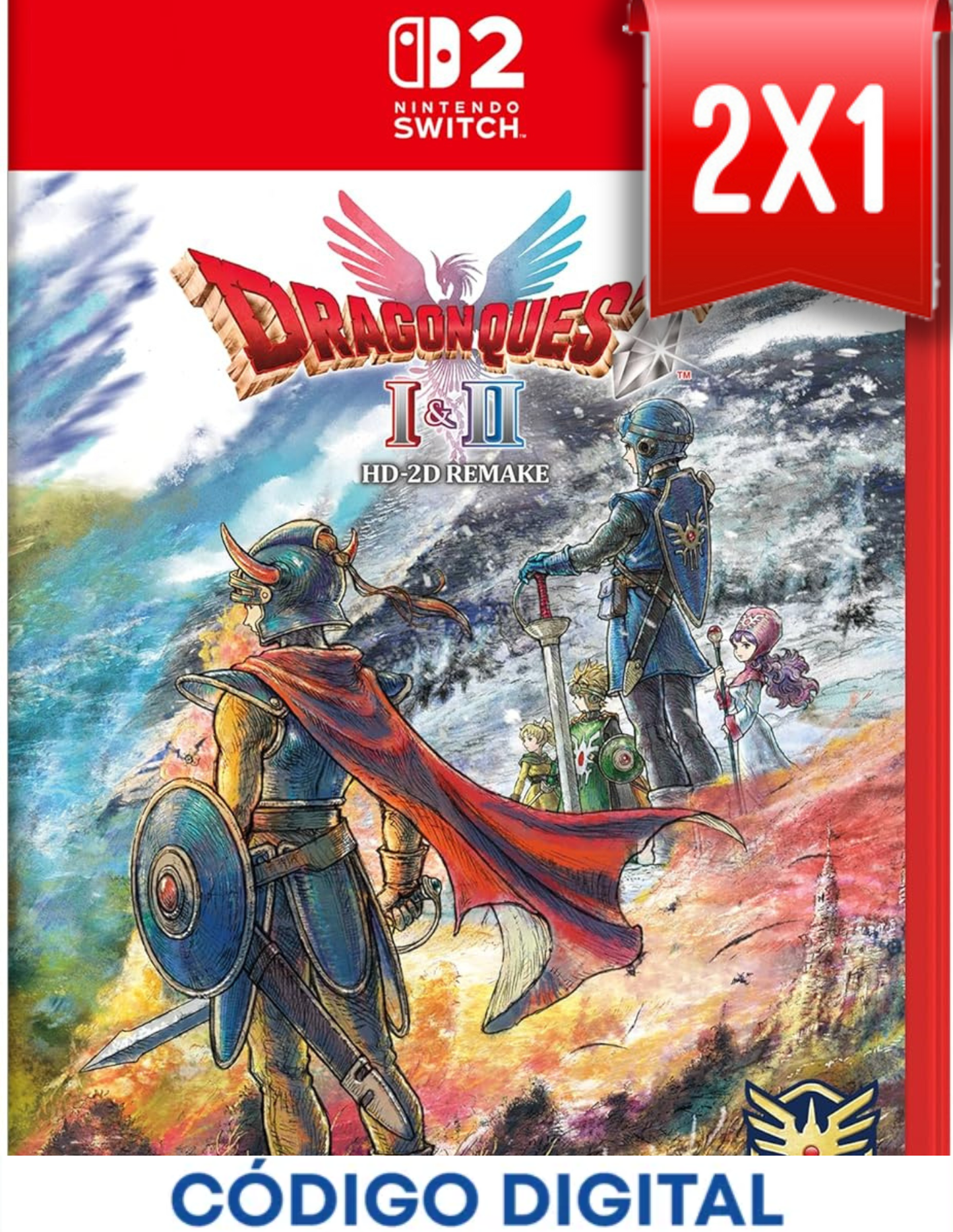Dragon Quest l & ll Hd-2D Remake Switch 2 [Codigo Digital]