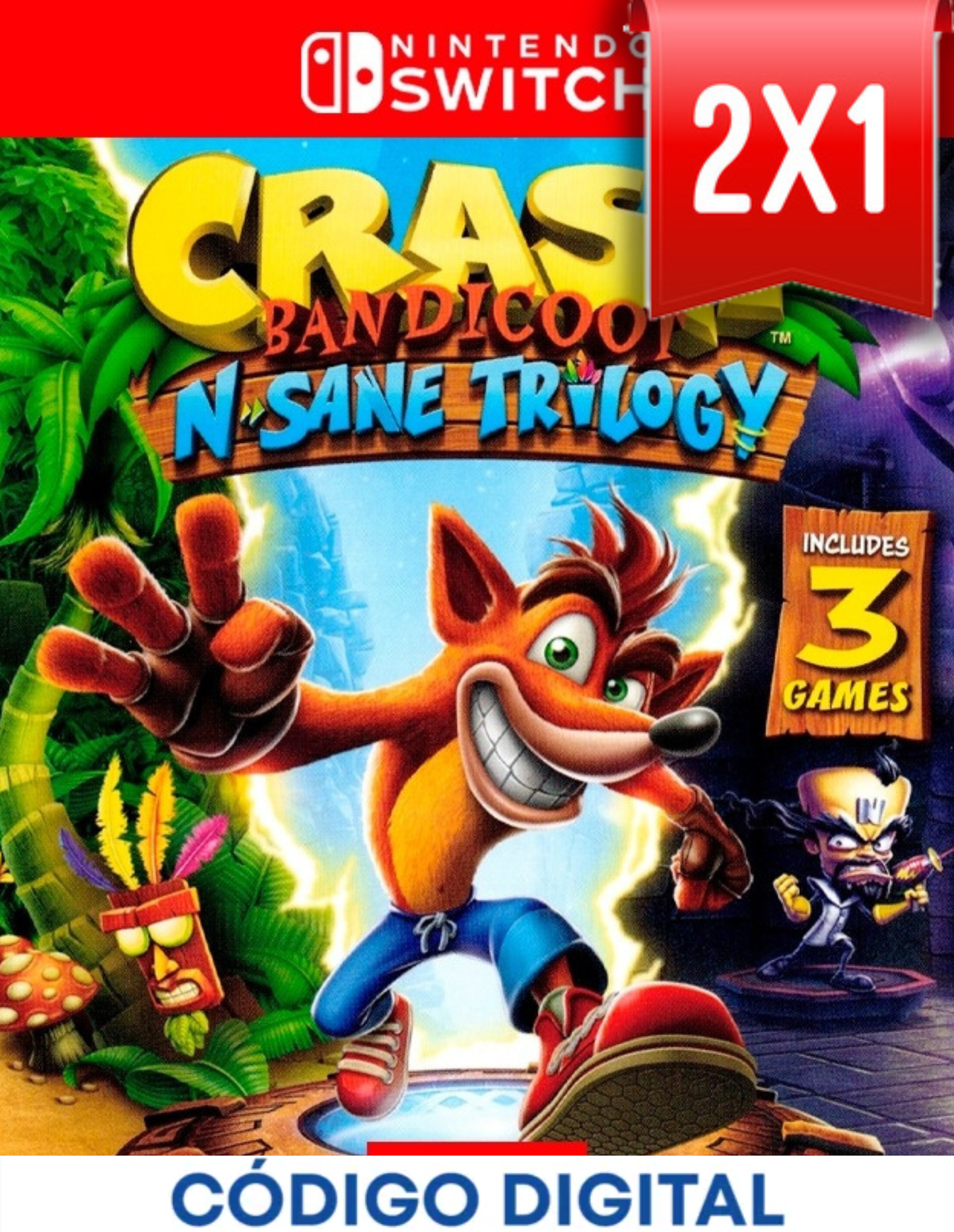 Crash Bandicoot N. Sane Trilogy Switch [Codigo Digital]